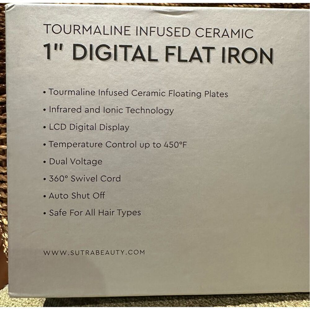 Sutra Digital Flat Iron 1"   Tourmaline Infused Ceramic - Picture 5 of 6